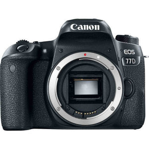 Canon EOS 77D DSLR Camera International Model 1892C001 W/Bag, Extra Battery, LED Light, Mic, Filters and More - Adva