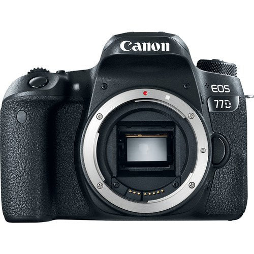 Canon EOS 77D DSLR Camera International Model 1892C001 W/Bag, Extra Battery, LED Light, Mic, Filters and More - Adva