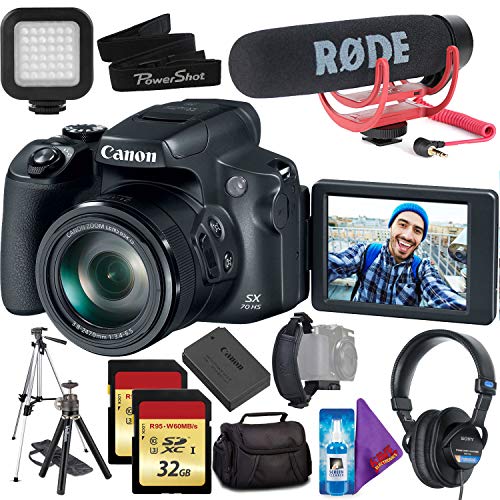 Canon PowerShot SX70 HS Digital Camera International Model Vlog Bundle