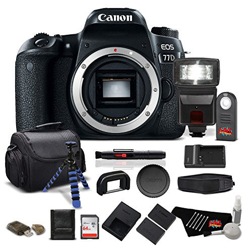 Canon EOS 77D DSLR Camera Body Only 24.2 MP CMOS - Pro Bundle - International Version