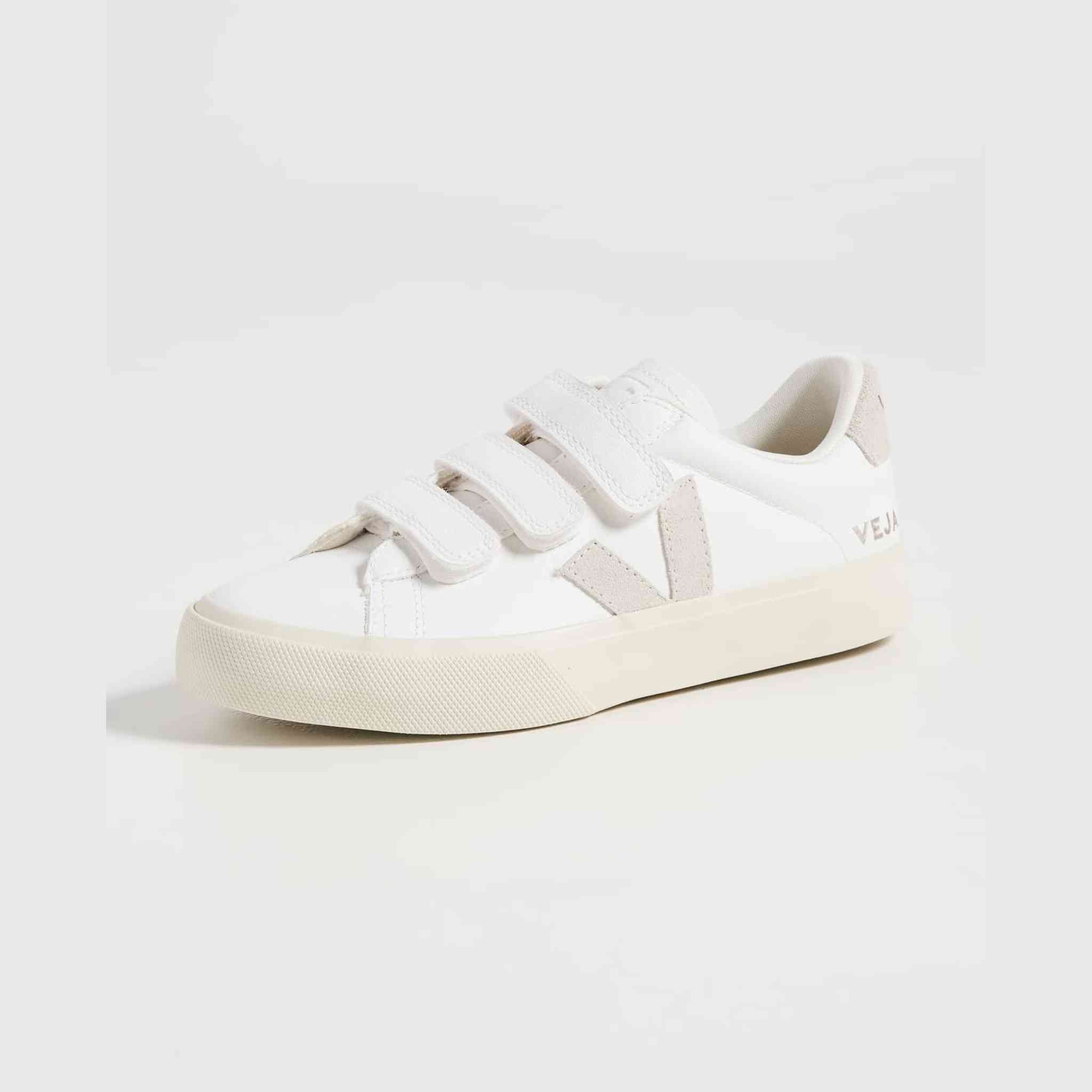 Veja Women's Recife Logo Sneakers, Extra White Natural, 7 Medium US