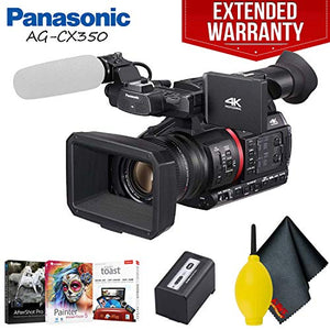 Panasonic AG-CX350 4K Camcorder Accessory Bundle with Cleaning Kit, Editing Software and Extended Warranty