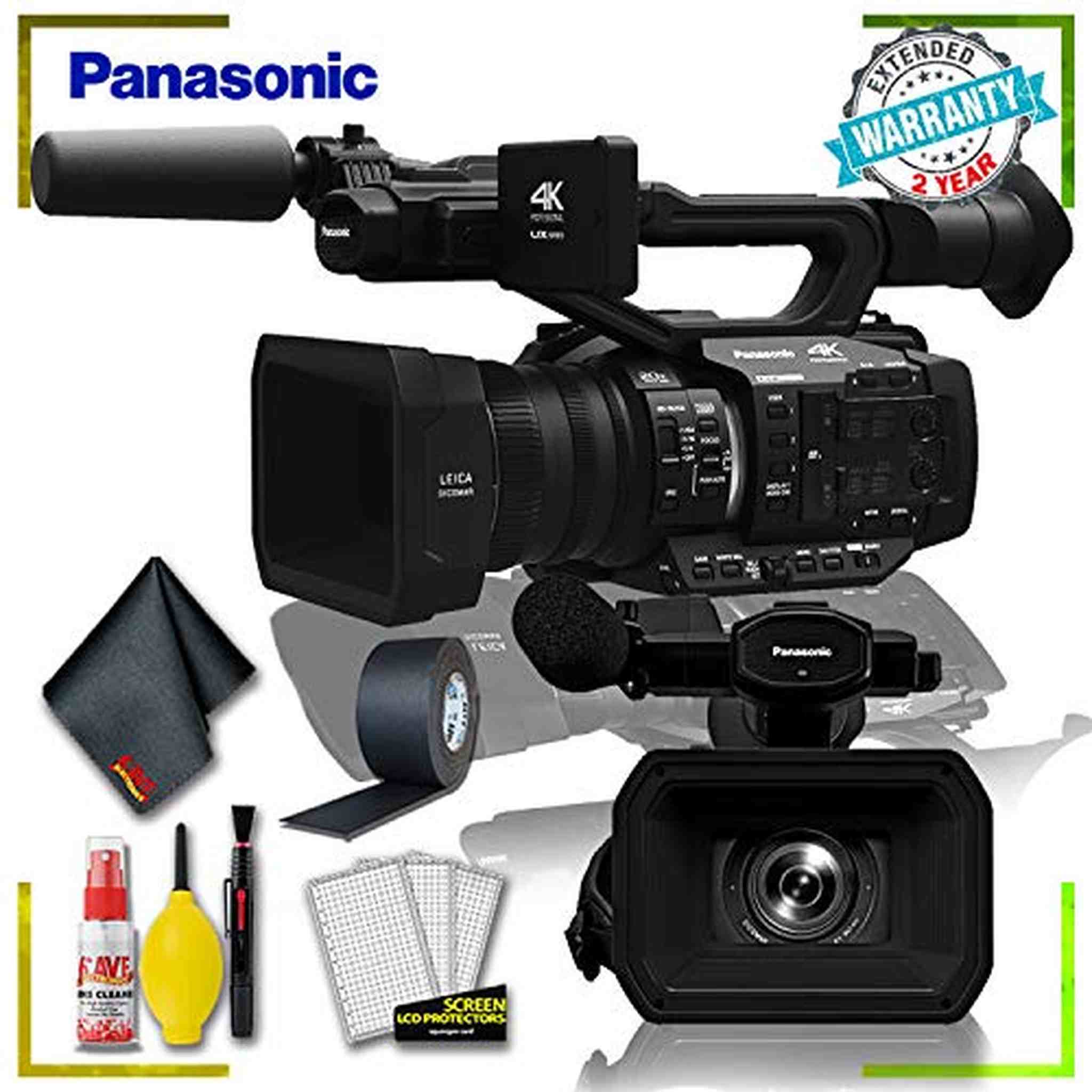 Panasonic AG-UX180 4K Premium Professional Camcorder International Model + Cleaning Kit w/ 2 YR Warranty