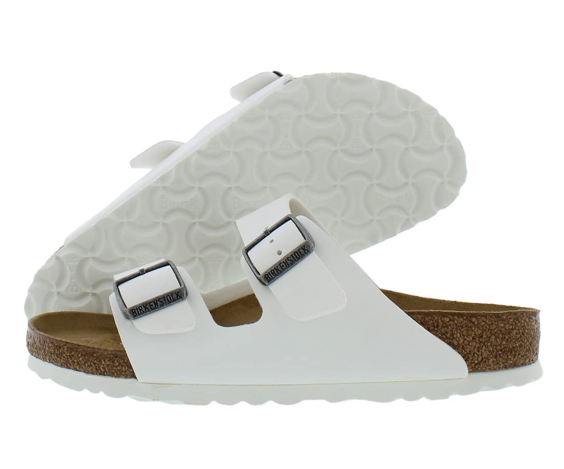 Birkenstock Women's Arizona Birko-Flo White Birko-Flor Sandals - 37 R EU US Women EU's 6-6.5