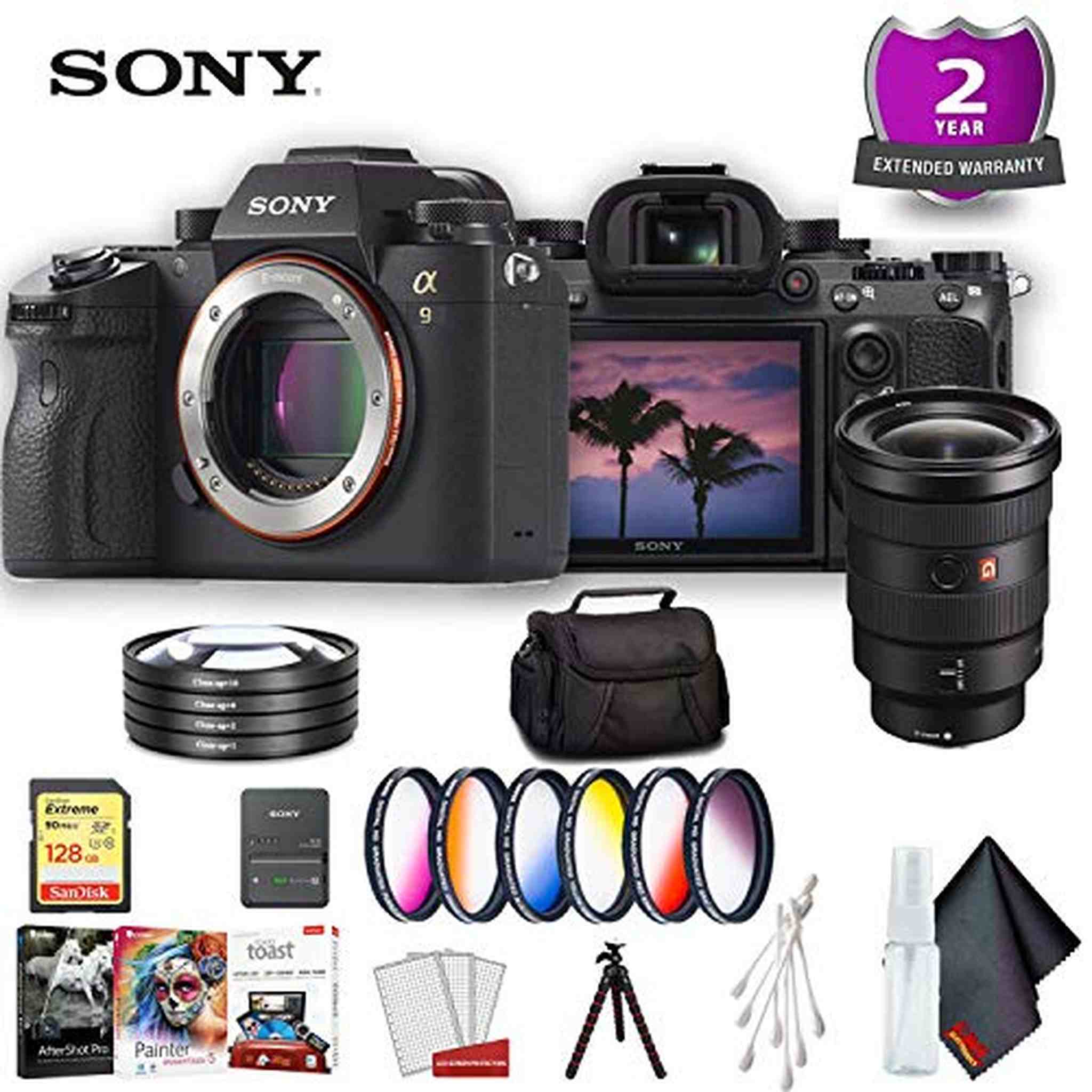 Sony Alpha a9 Mirrorless Digital Camera Body Only International Model Standard Accessory Bundle w/ 24-70mm Lens Sony