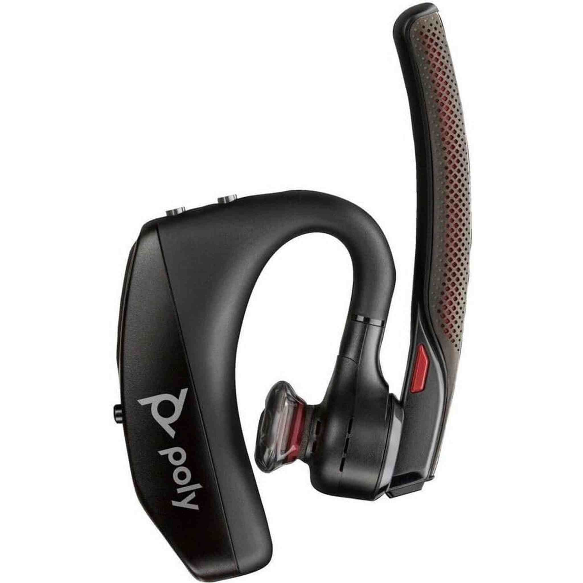 Plantronics by Poly Voyager 5200 UC Wireless Headset & Charging Case - Single-Ear Bluetooth Headset w/Noise-Canceling Mic - Connect Mobile/Mac/PC via Bluetooth - Works w/Teams, Zoom - 206110-102 Poly