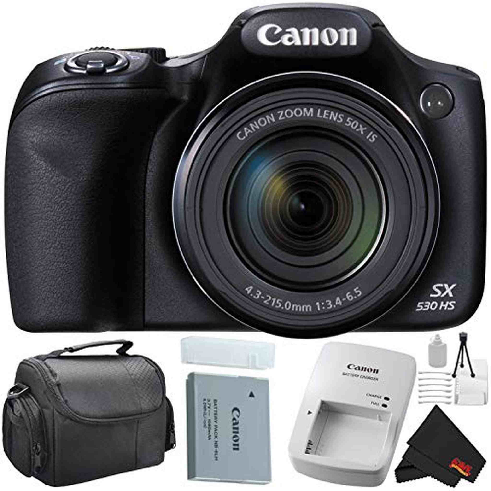Canon PowerShot SX530 HS Digital Camera 50X Optical Zoom Bundle with Carrying Case Canon