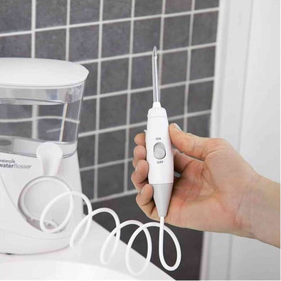 Waterpik WP-663 Electric Water Flosser Countertop Professional Oral Irrigator, Aquarius, Blue 2 pack Bundle