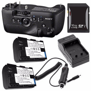 Sony Vertical Battery Grip for Alpha A99 DSLR Camera + NP-FM500H Battery + External Charger + 16GB SDHC Card Saver Bundle