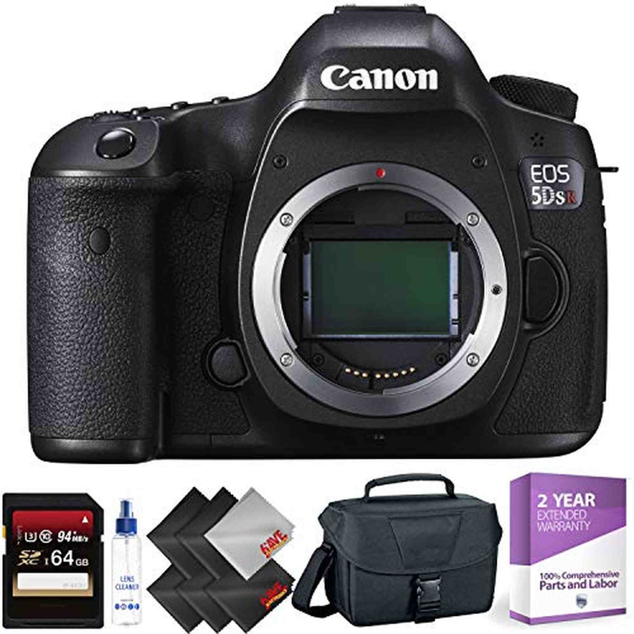 Canon EOS 5DS R DSLR Camera Body Only + 64GB Memory Card + 1 Year Warranty