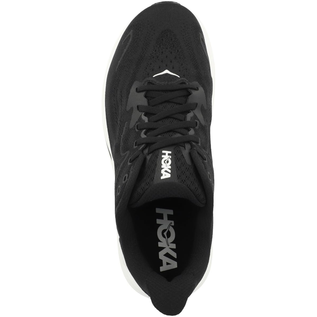 Hoka Men's Clifton 10 Sneaker, Black/White, 9