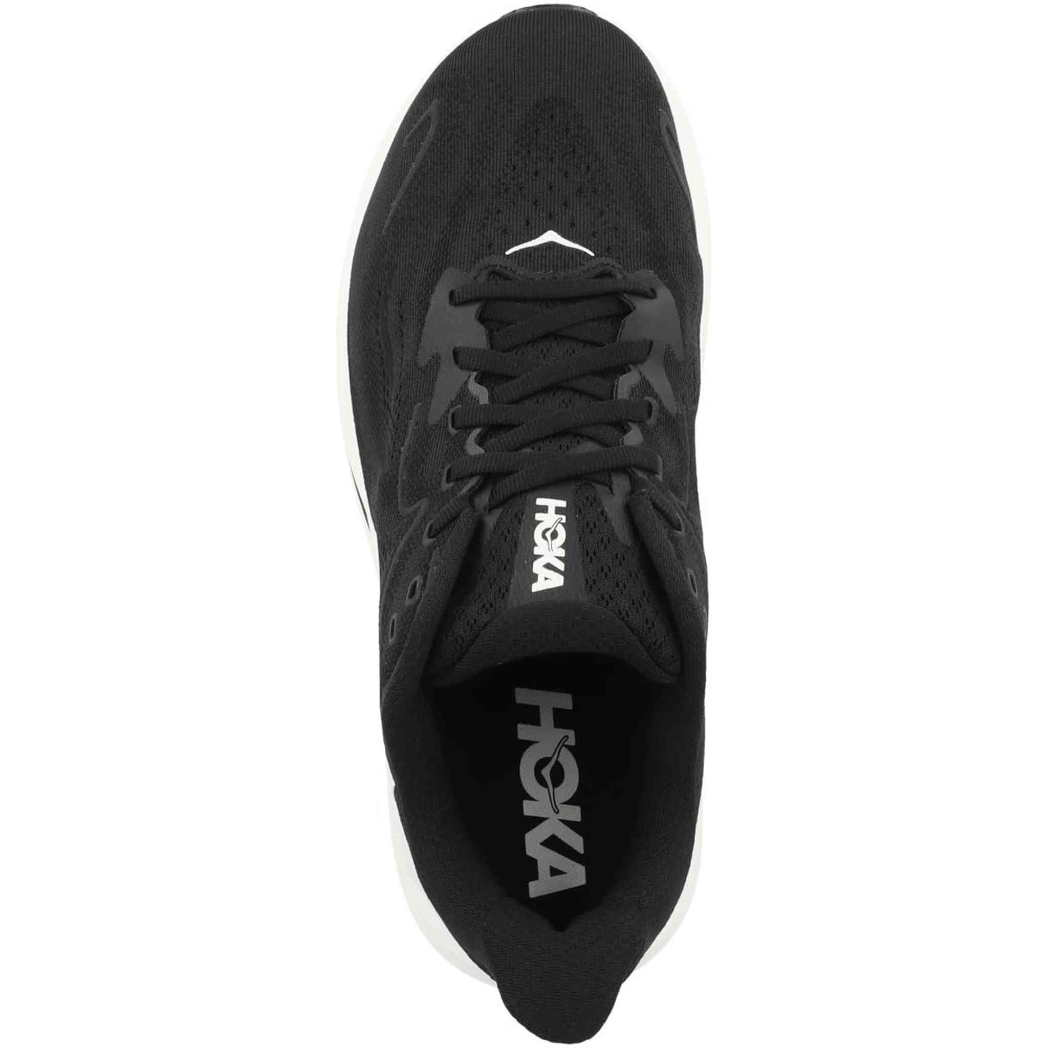 Hoka Men's Clifton 10 Sneaker, Black/White, 9