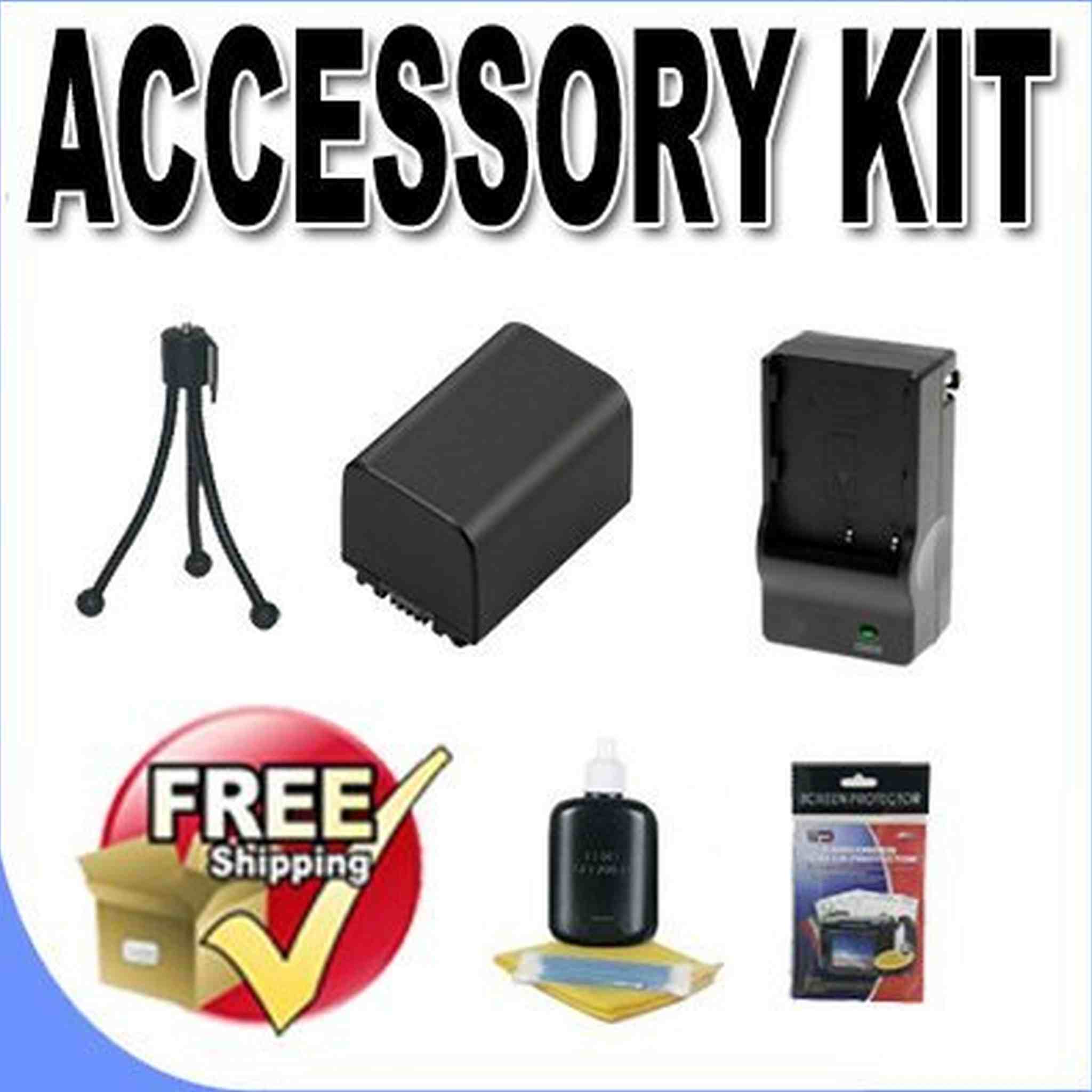 FV70 Lithium Ion Replacement Battery Accessory Saver Kit Bundle f/ Sony Camcorders