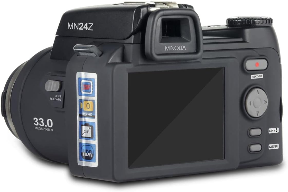 Minolta MN24Z 33 MP / 1080p HD Digital Camera w/Interchangeable Lens Kit Black
