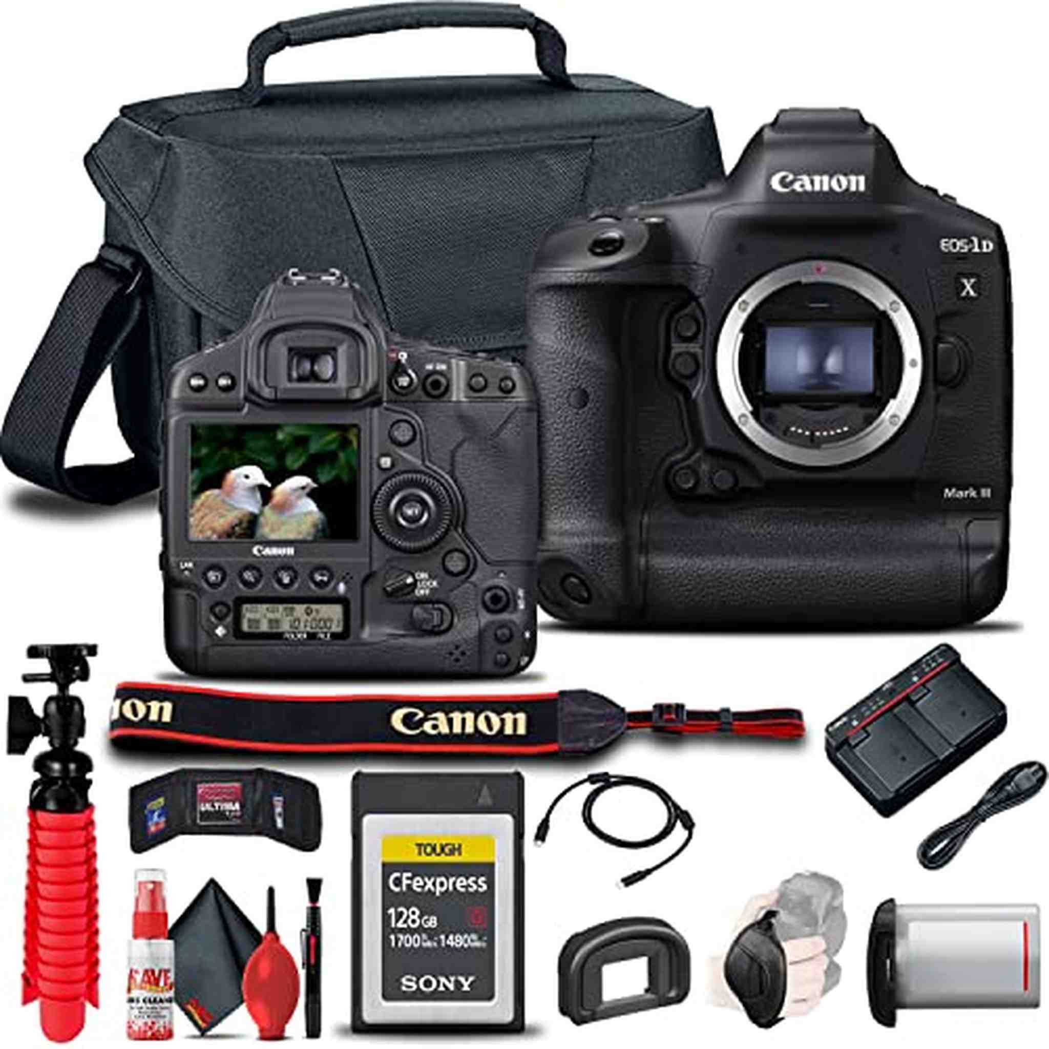 Canon EOS-1D X Mark III DSLR Camera Body Only 3829C002 + 128GB Card Canon