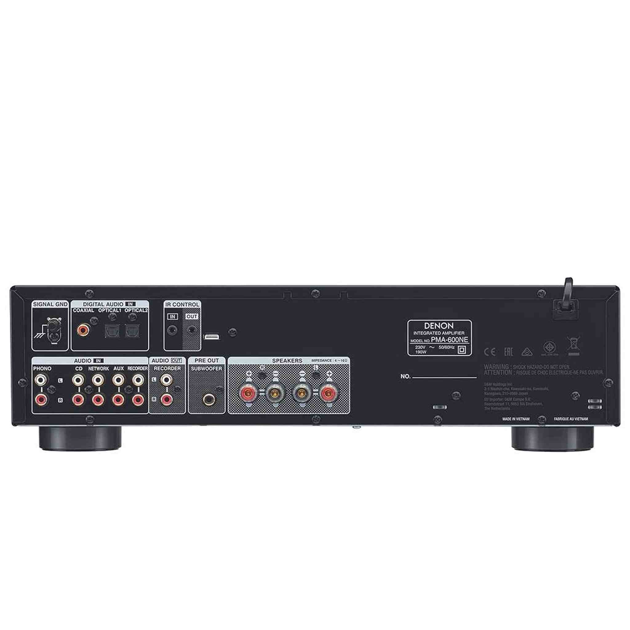 Denon PMA-600NE Stereo Integrated Amplifier | Bluetooth Connectivity | 70W x 2 Channels | Built-in DAC and Phono Pre-Amp | Analog Mode | Advanced Ultra High Current Power Denon