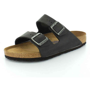 Birkenstock Unisex Arizona Black Oiled Leather Sandals - 7-7.5 B M US Women Birkenstock