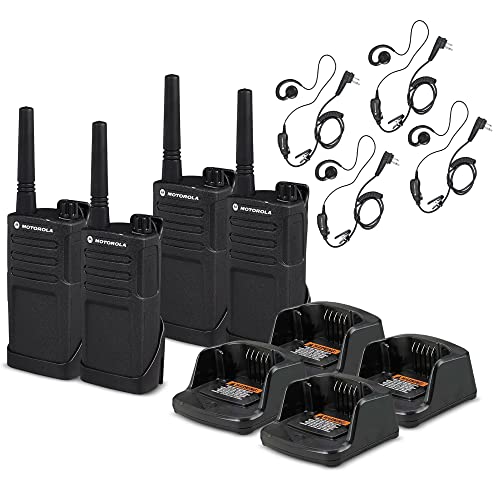 4 x Motorola RMM2050 On-Site 2-Way Radio RMM2050 - 4 Pack With Mic Bundle