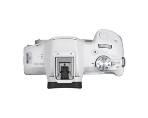 Canon EOS R50 Mirrorless Vlogging Camera Body Only/White , RF Mount, 24.2 MP, 4K Video, DIGIC X Image Processor, Subject Detection & Tracking, Compact, Smartphone Connection, Content Creator