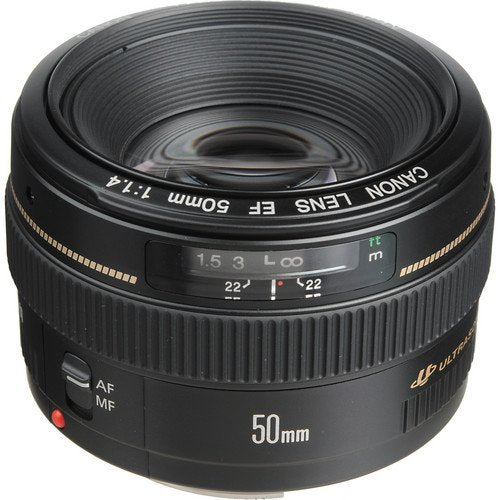 Canon EOS 6D Mark II DSLR Camera (Body Only) 3 Piece Filter w/Memory Bundle + Canon EF 50mm f/1.4 USM Lens - Internation