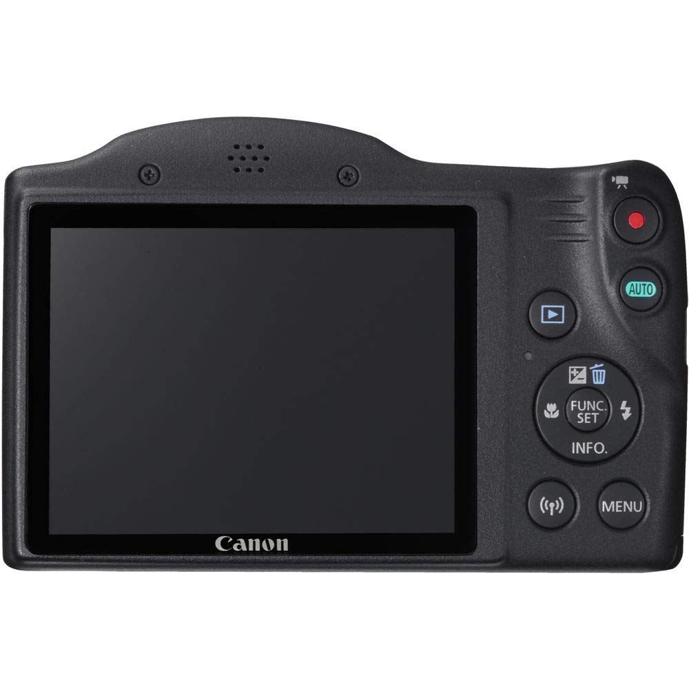 Canon PowerShot SX420 is Digital Point and Shoot 20MP Camera + Extra Battery + Digital Flash + Camera Case + 128GB Class