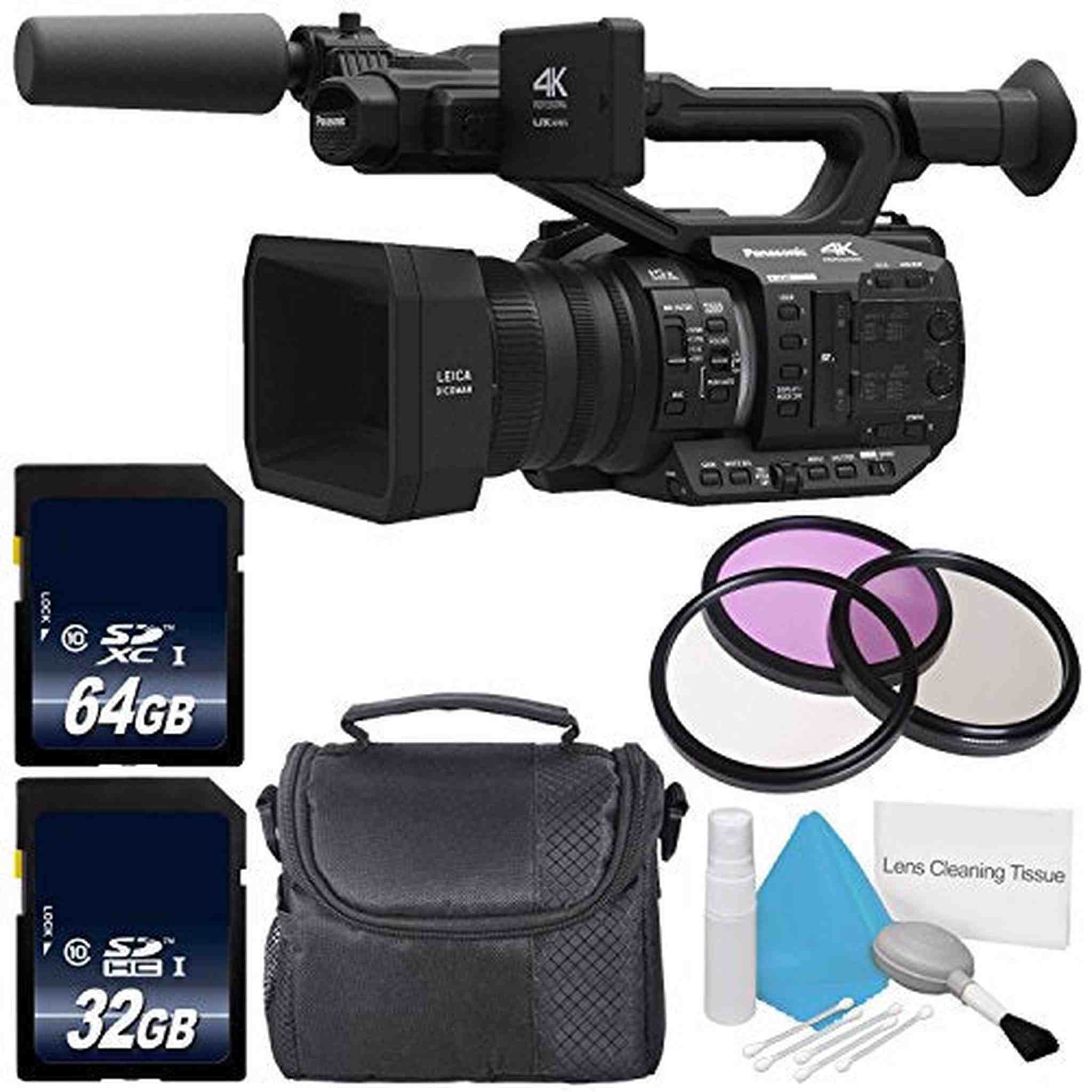 Panasonic AG-UX90 4K/HD Professional Camcorder + 32GB SDHC Class 10 Memory Card + 64GB SDXC Class 10 Memory Card Bundle