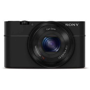 Sony Cyber-shot DSC-RX100 Camera DSCRX100/B With Soft Bag, Tripod, 2x Extra Batteries, LED Light, 2x 64GB Memory Card, Card Reader , Plus Essential Accessories