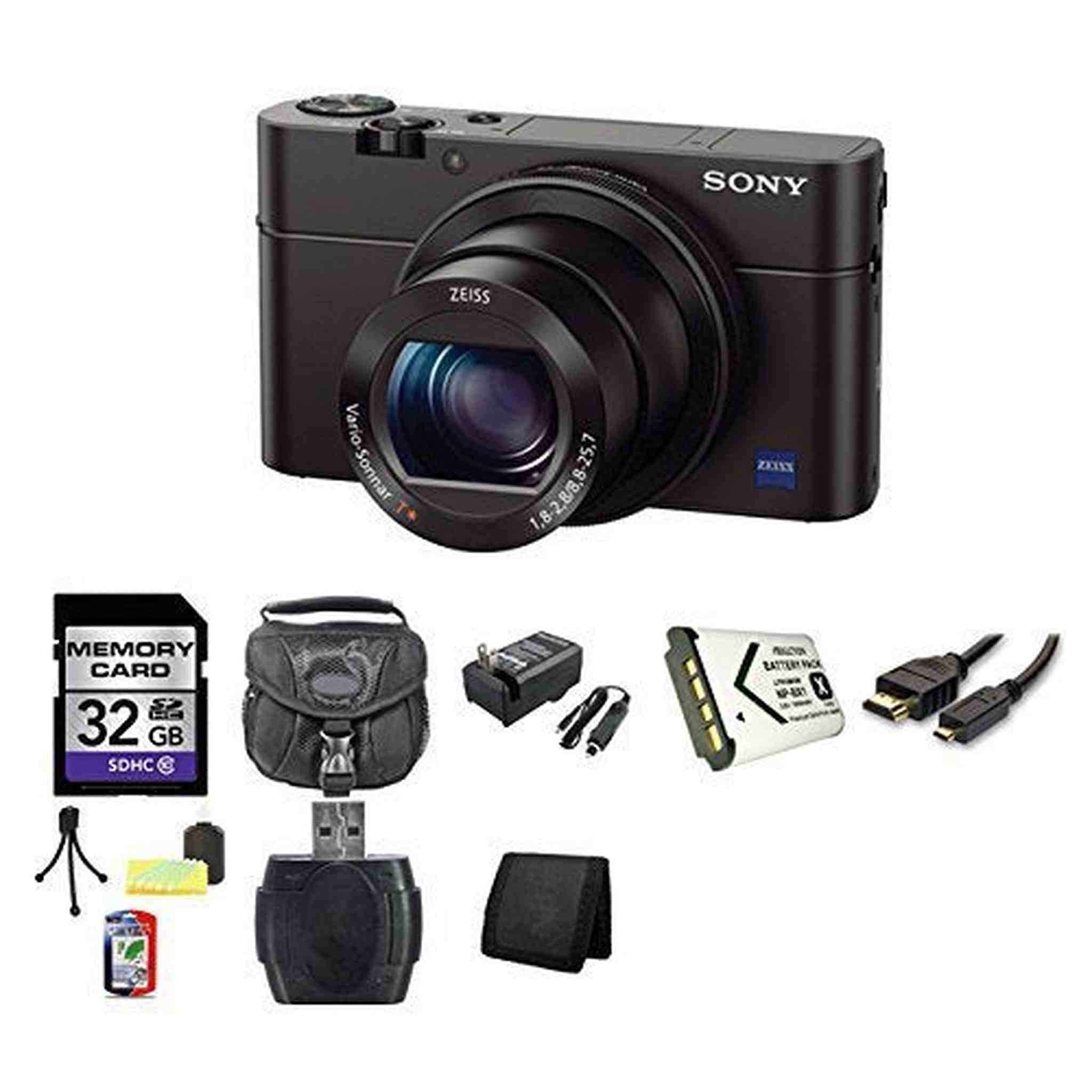 Sony Cyber-Shot DSC-RX100M III Digital Camera DSCRX100M3 RX100 International Model 32GB Bundle
