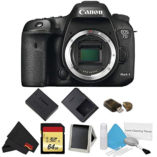 Canon EOS 7D Mark II DSLR Camera Body Only Memory Accessory Bundle (International Model)
