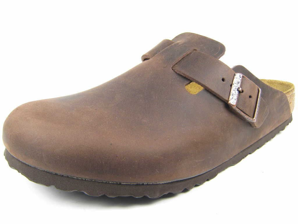 Birkenstock Women's Boston Greased Clogs, Habana Oiled Leather, 8.5