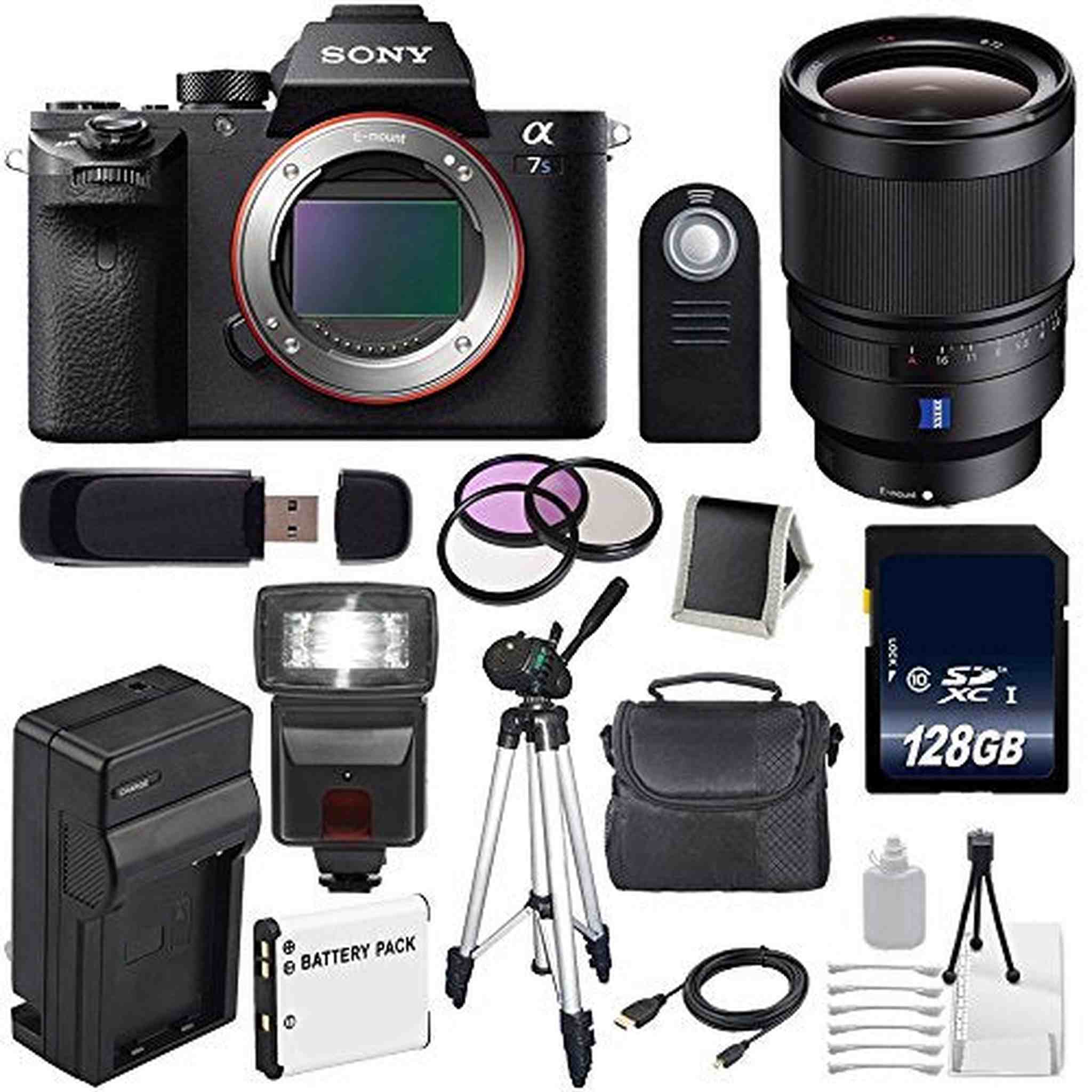 Sony Alpha a7S II a7S Mark II a7SII ILCE7SM2/B Mirrorless Digital Camera International Model + Sony Distagon T FE 35mm Lens Amazing Bundle