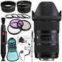 Sigma 18-35mm f/1.8 DC HSM Art Lens for Nikon # 210-306 + 72mm 3 Piece Filter Kit + Lens Pen Cleaner + 70in Monopod Bundle