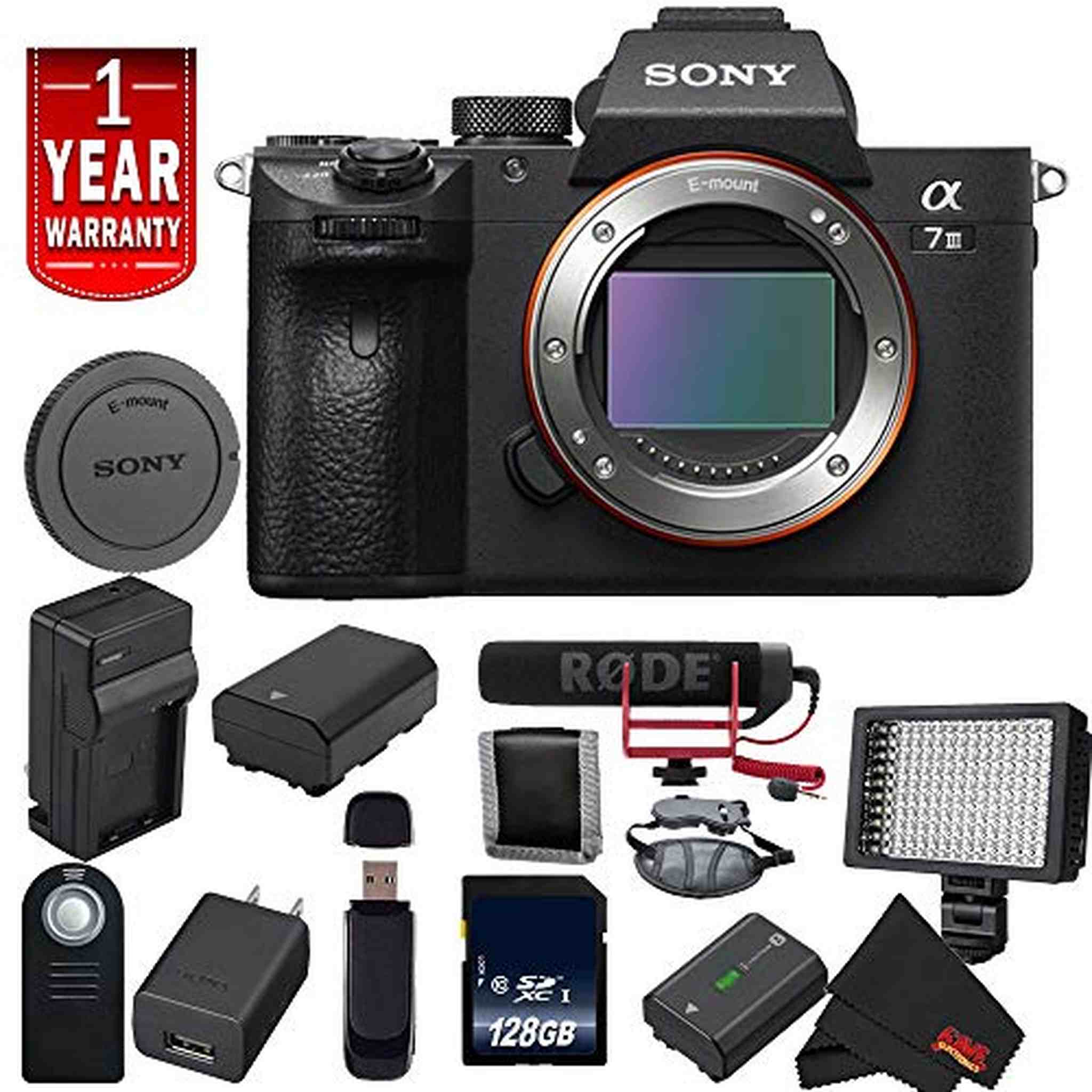 Sony Alpha a7 III ILCE7M3/B A7M3 Mirrorless Digital Camera International Model Body Video Bundle - Used Sony
