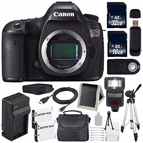 Canon EOS 5DS DSLR Camera (International Model) 0581C002 + LP-E6 Battery + 32GB Card + 16GB Card Starter Bundle