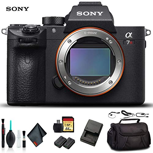 Sony Alpha a7R III Mirrorless Camera ILCE7RM3/B With Soft Bag, 64GB Memory Card, Card Reader , Plus Essential Accessories