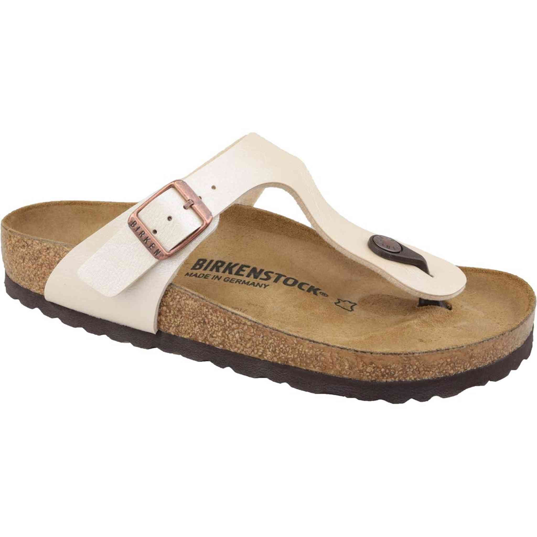 Birkenstock Women's 943871-Off Style Gizeh Sandal, Off-White, 40 Birkenstock