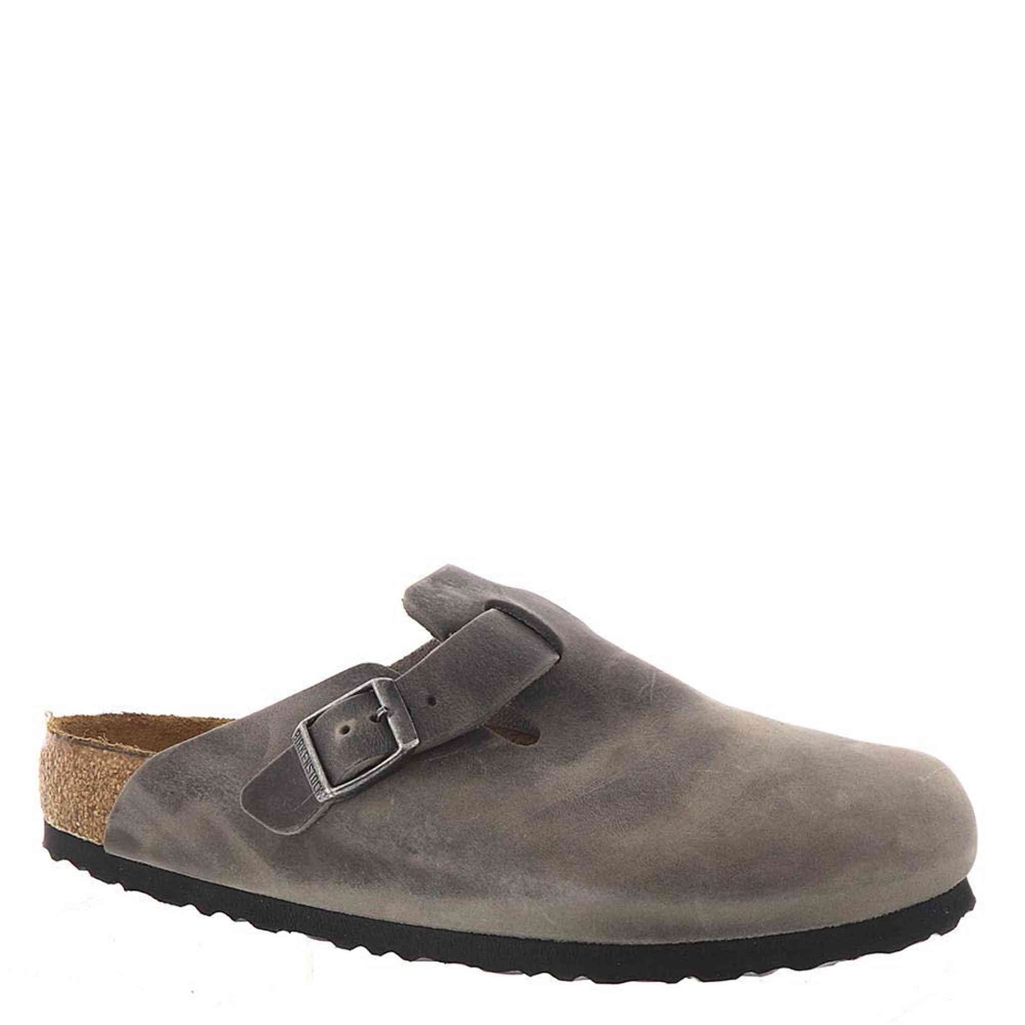 Birkenstock Men's Boston Soft Footbed Clogs, Iron, Grey, 11 Medium US Birkenstock