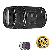 Canon EF 75-300mm f/4-5.6 III USM Lens with UV Filter Renewed - Reconditioned Canon