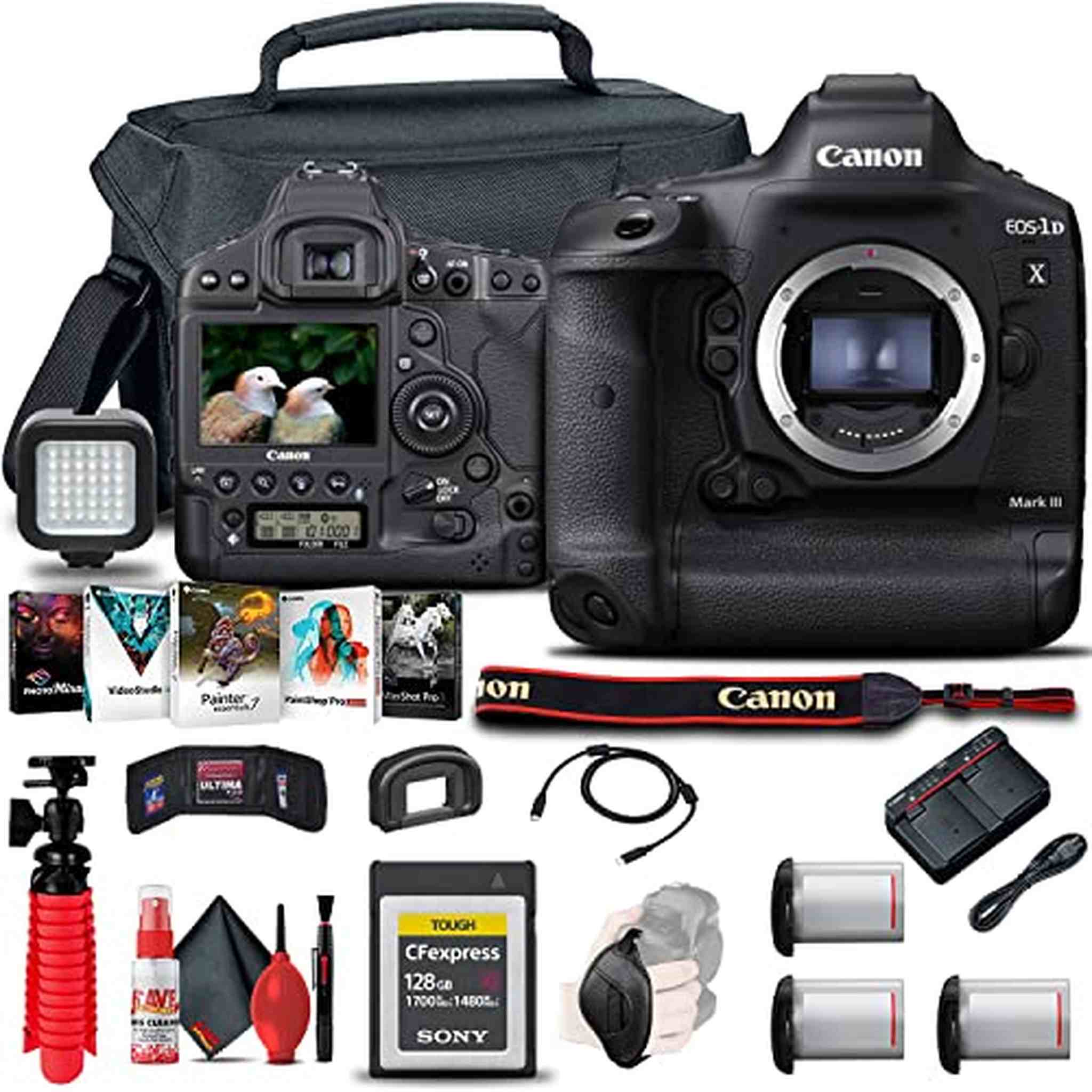 Canon EOS-1D X Mark III DSLR Camera Body Only 3829C002 + 128GB Card Canon