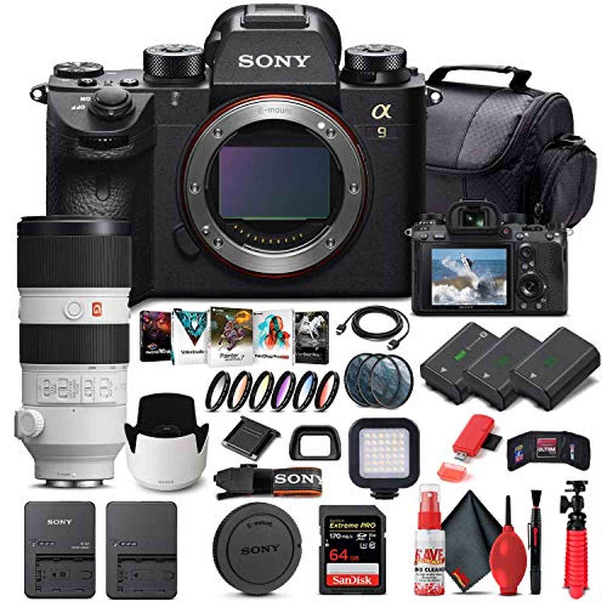 Sony Alpha a9 II Mirrorless Camera W/ Sony FE 70-200mm Lens - Advanced Bundle - Reconditioned Sony