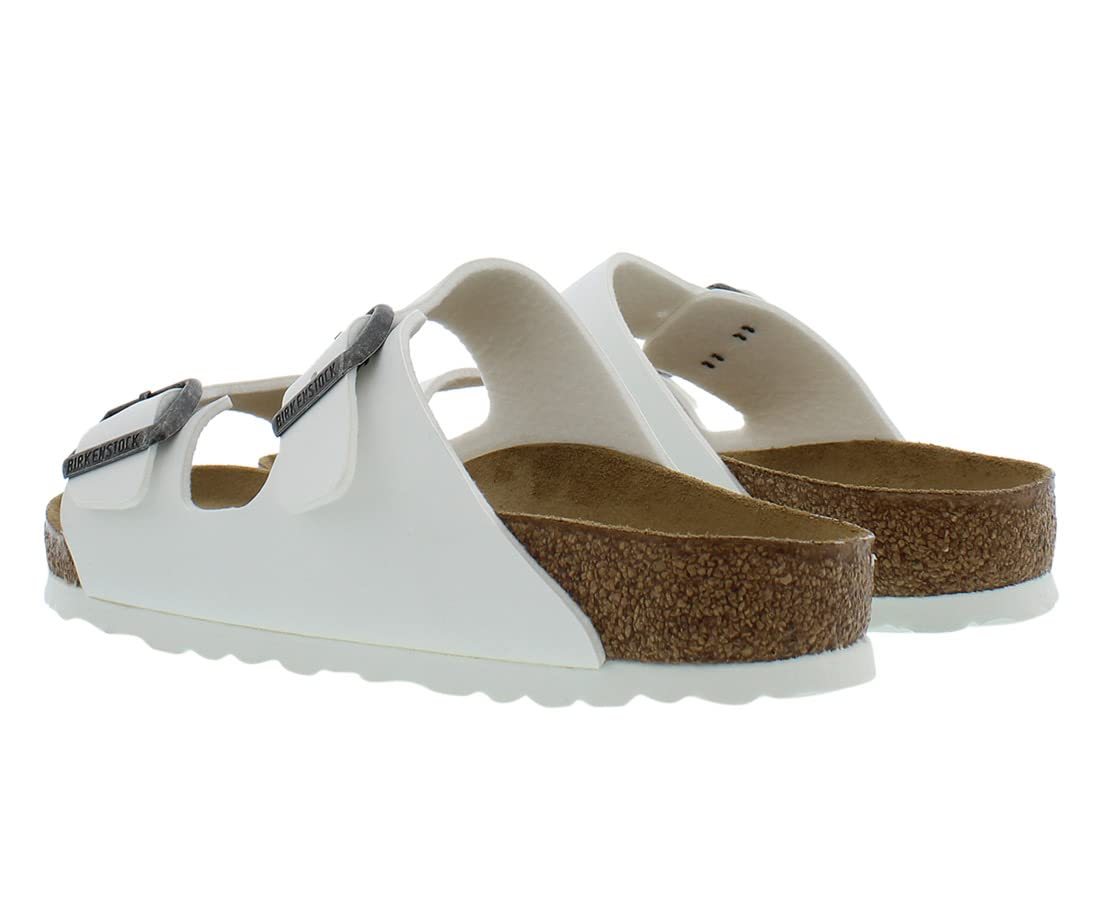 Birkenstock Women's Arizona Birko-Flo White Birko-Flor Sandals - 37 R EU US Women EU's 6-6.5