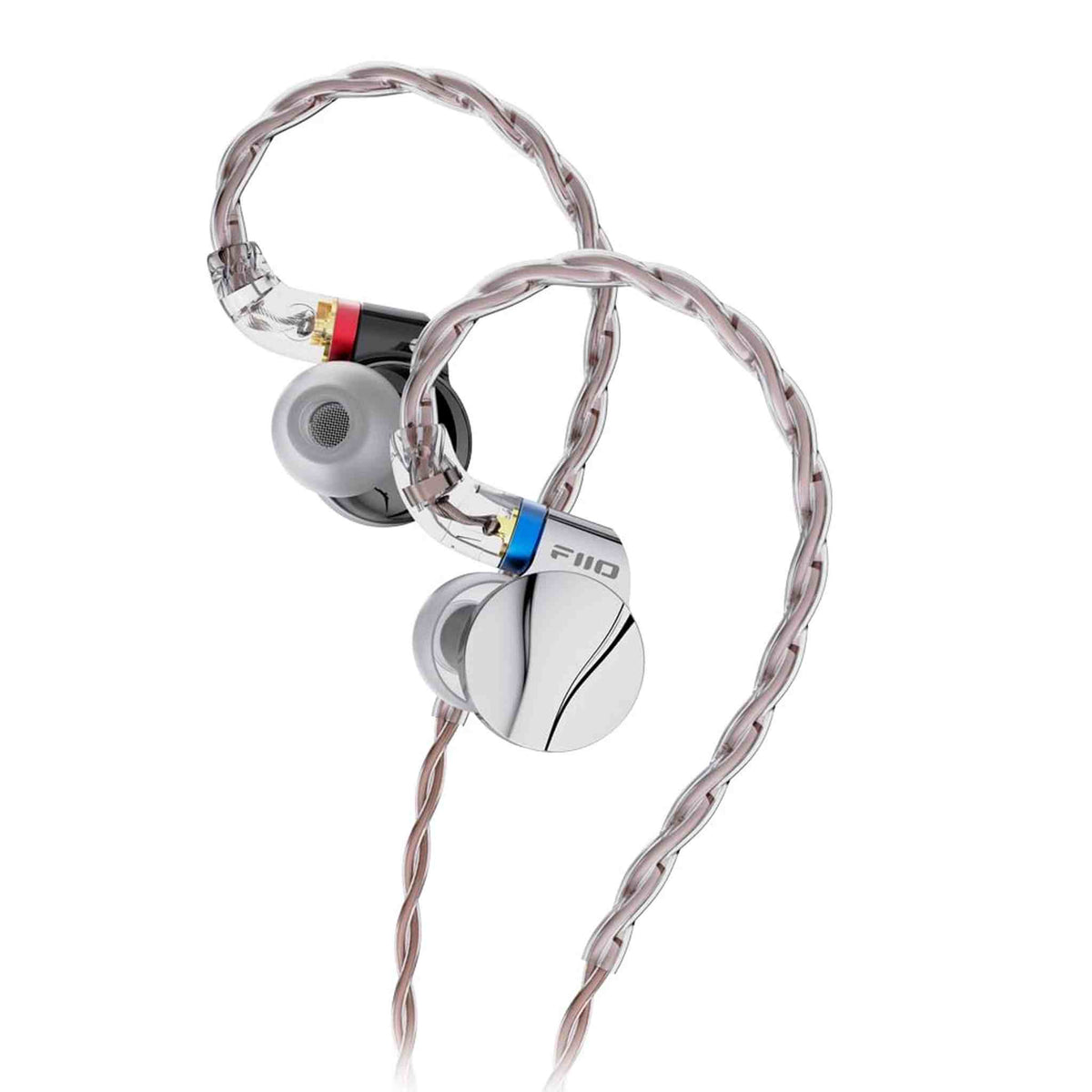 FiiO FD15 13.8mm Magnalium DLC HiFi Dynamic Driver in-Ear Earphone with Stainless Steel Shell, Detachable MMCX Cable Silver