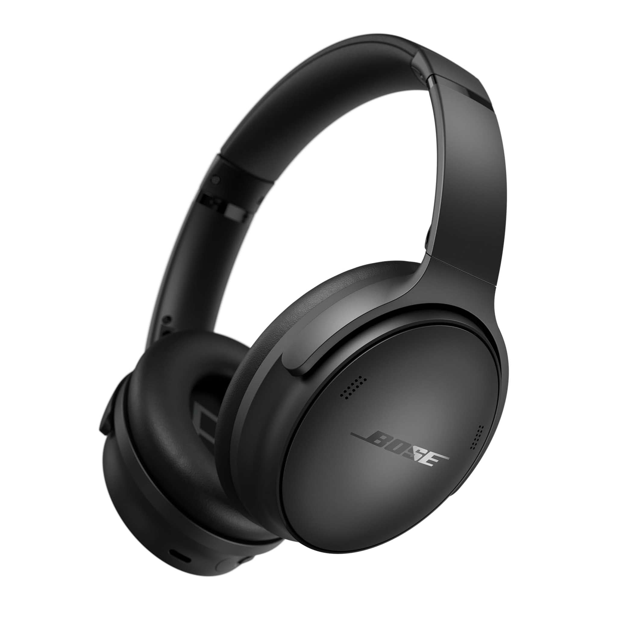 Bose QuietComfort Bluetooth Headphones, Wireless Headphones, Over Ear Noise Cancelling Headphones with Mic, Up To 24 Hours of Battery Life, Black Bose