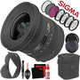 Sigma 10-20mm f/3.5 EX DC HSM Lens for Nikon F 202306 With FLD Filter, CPL Filter, UV Filter - Close Up Filter Kit and Cleaning Accessories Bundle