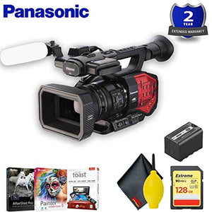 Panasonic AG-DVX200 4K Camcorder with Four Thirds Sensor and Integrated Zoom Lens Base Accessory Bundle Panasonic