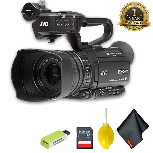 JVC?GY-HM250 UHD 4K Streaming Camcorder with Built-in Lower-Thirds Graphics Starter Accessory Bundle