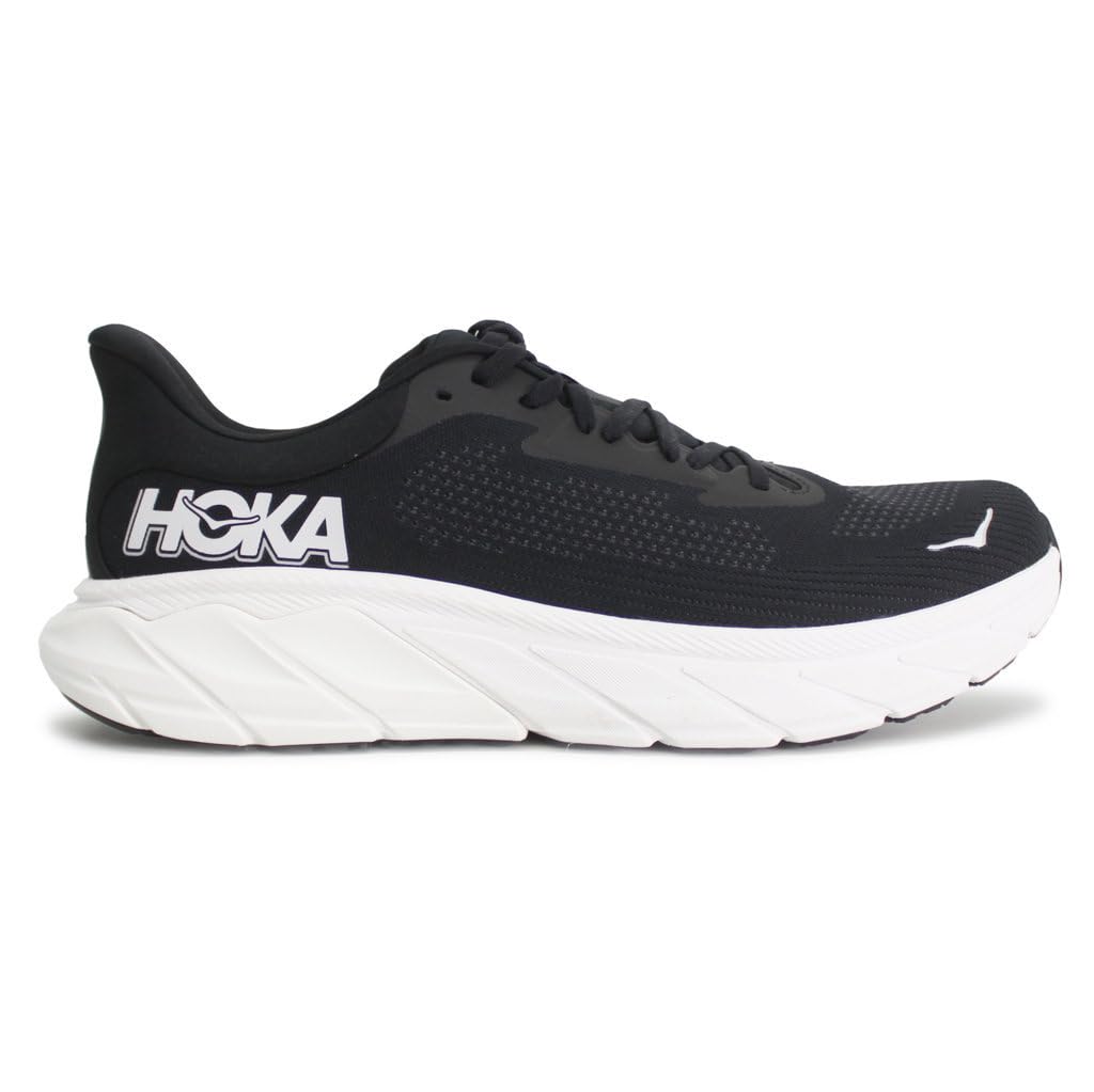 Hoka Men's Arahi 7 Sneaker, Black/White, 11