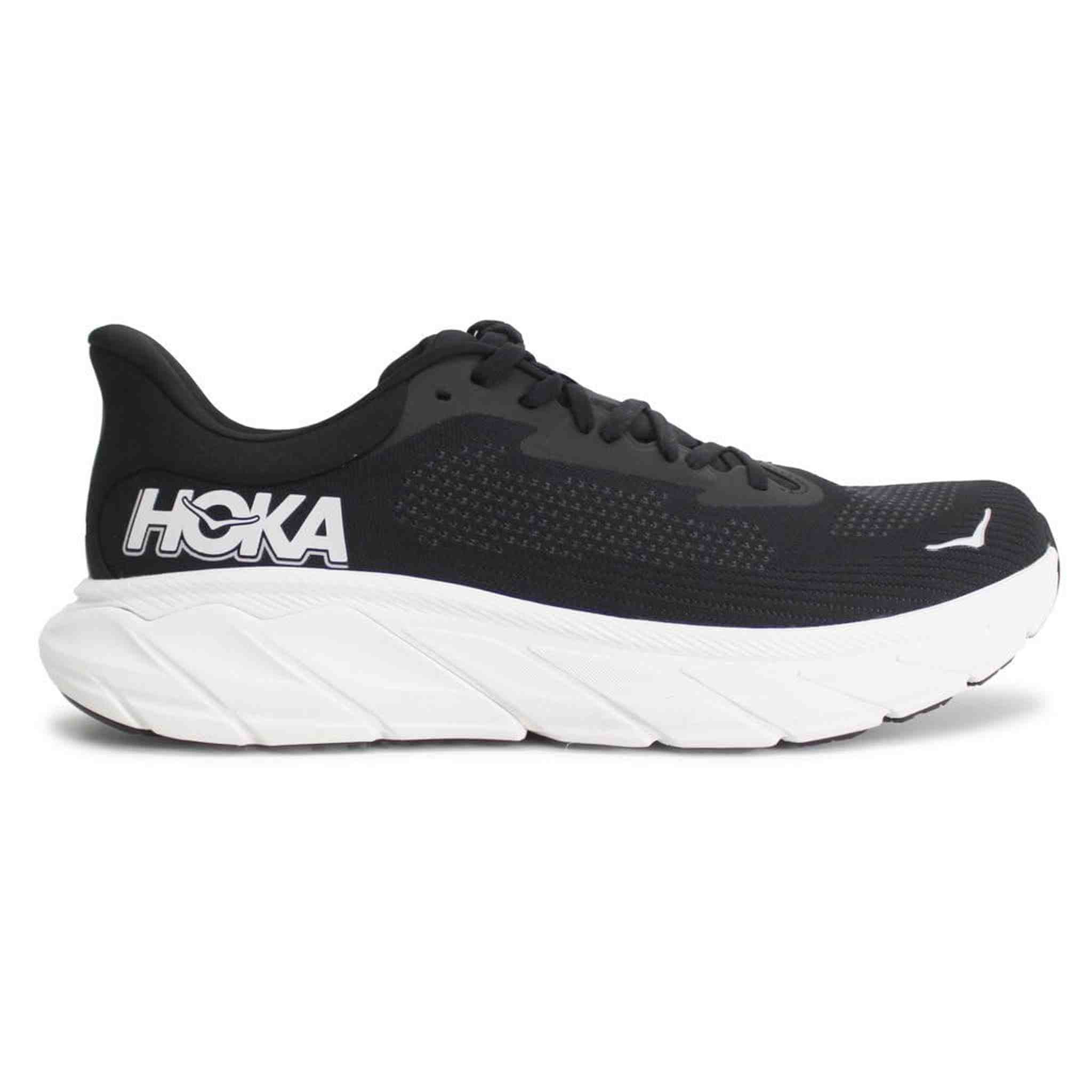 Hoka Men's Arahi 7 Sneaker, Black/White, 11