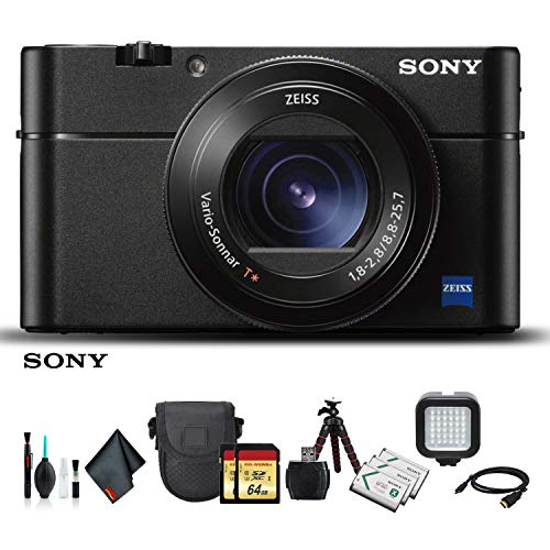 Sony Cyber-shot DSC-RX100 VA Camera DSC-RX100M5A/B With Soft Bag, Tripod, 2x Extra Batteries, LED Light, 2x 64GB Memory Card, Card Reader , Plus Essential Accessories