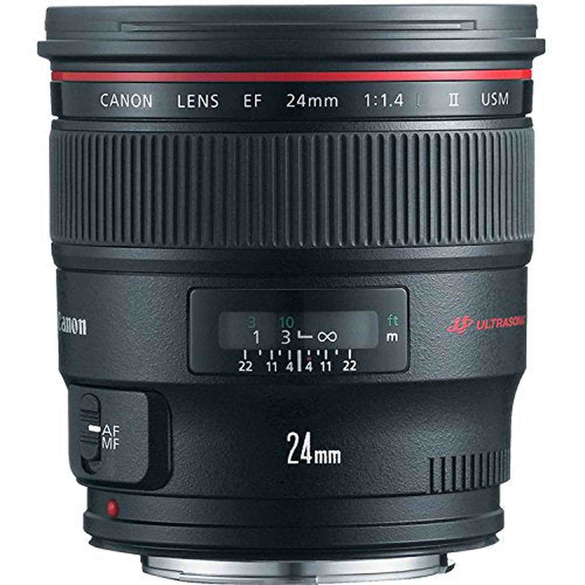 Canon EF 24mm f/1.4L II USM Lens with Pro Filter Renewed - Reconditioned Canon